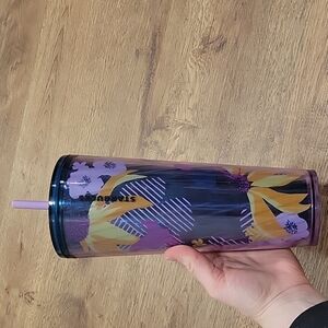 NWT Starbucks 2022 Purple Floral Acrylic Venti 24oz Tumbler